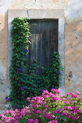 Framed Detail of Old House, Assos, Kefalonia, Ionian Islands, Greece Print