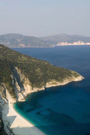 Framed Greece, Ionian Islands, Kefalonia Myrtos coastline Print