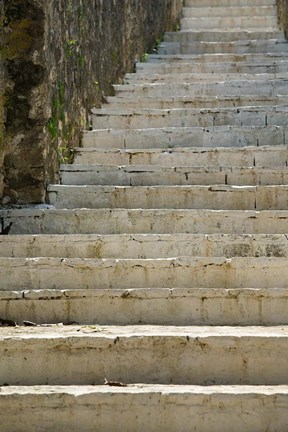 Framed Greece, Ionian Islands, Kefalonia, Stairs Print