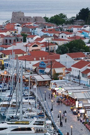 Framed Harbor View, Pythagorio, Samos, Aegean Islands, Greece Print