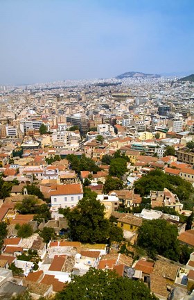 Framed Crowded City of Athens, Greece Print