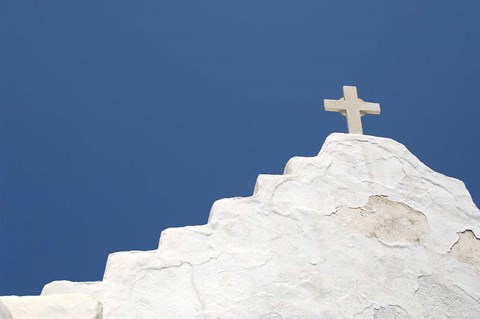 Framed Typical Whitewashed Architecture, Mykonos, Greece Print