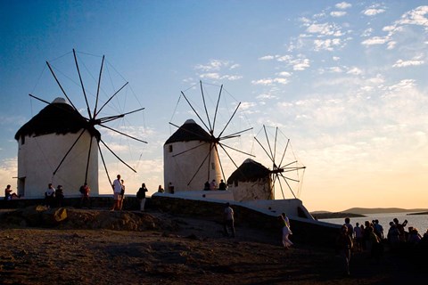 Framed Famous Windmills, Hora, Mykonos, Greece Print