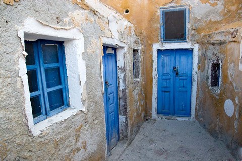 Framed Very Old Building Built, Oia, Santorini, Greece Print