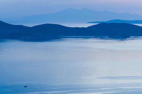 Framed Greece, Dodecanese, Patmos, Skala Bay, Dawn Print