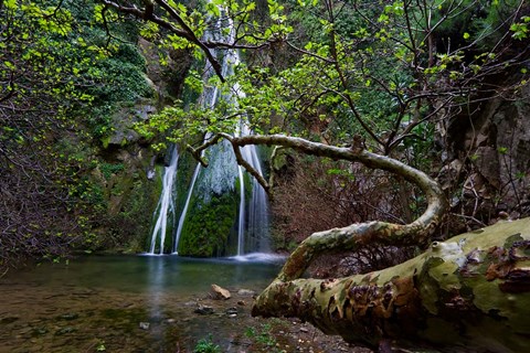 Framed Richtis Gorge near town of Exo Mouliana, Crete, Greece Print