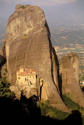 Framed Roussanou Monastery, Meteora, Thessaly, Greece Print