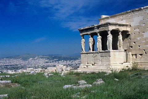 Framed Porch of The Caryatids, Acropolis of Athens, Greece Print