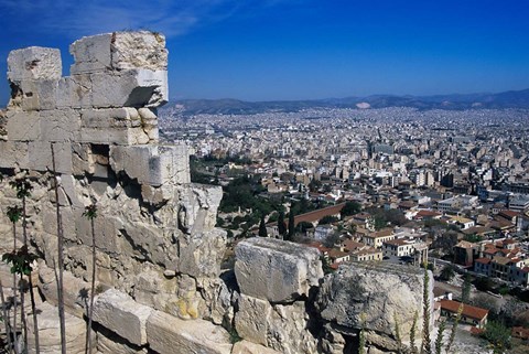 Framed View of Athens From Acropolis, Greece Print