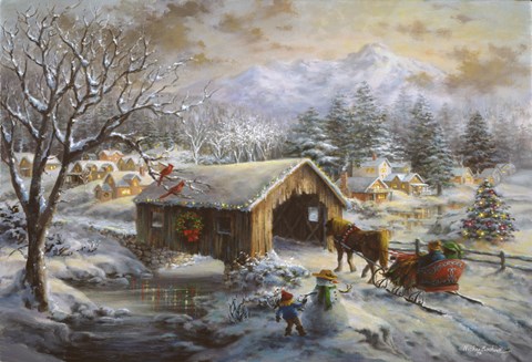 Framed Covered Bridge Print