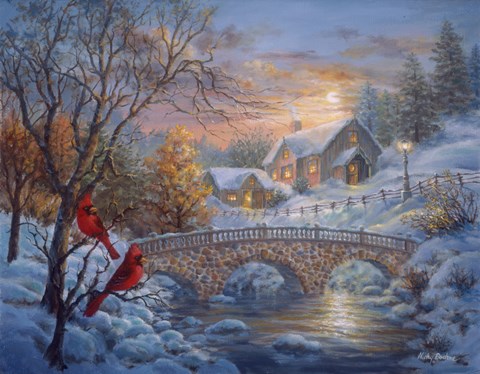 Framed Winter Sunset Print