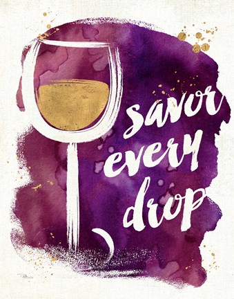 Framed Watercolor Wine I Print