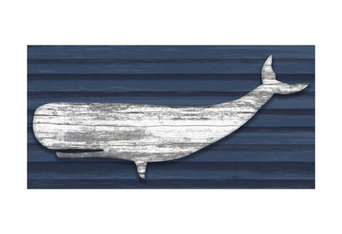 Framed Rustic Whale Print