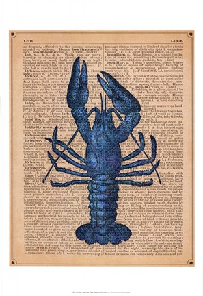 Framed Vintage Lobster Print