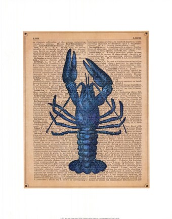 Framed Vintage Lobster Print