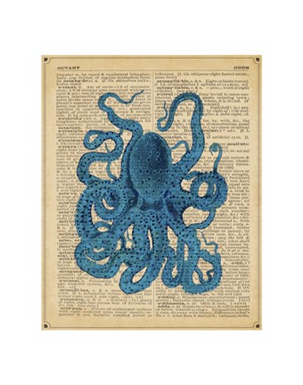 Framed Vintage Octopus Print