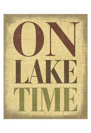 Framed On Lake Time Print