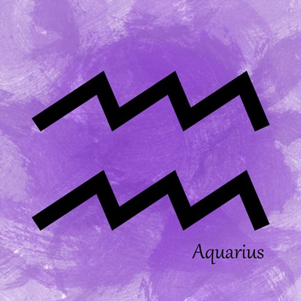 Framed Aquarius - Violet Print