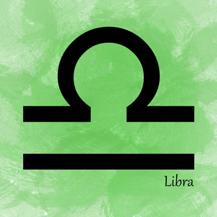 Framed Libra - Green Print