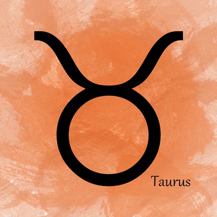 Framed Taurus - Orange Print