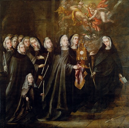 Framed Procession of Saint Clare Print