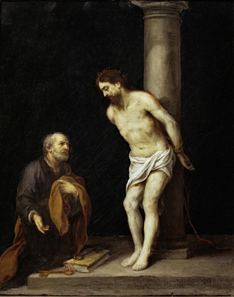 Framed Christ at the Column Print