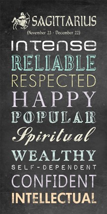 Framed Sagittarius Bus Roll Print