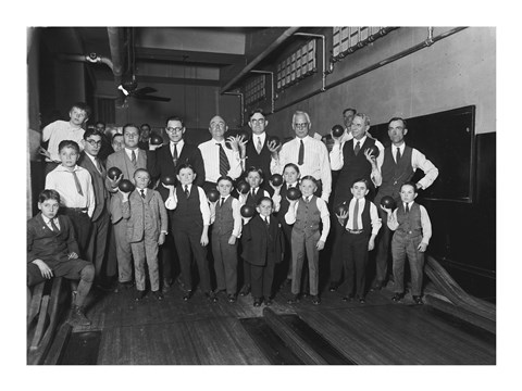 Framed Bowling, 1924 Print