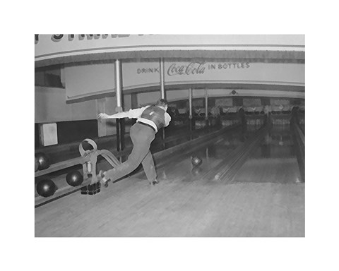 Framed Lucky Strike Bowling Print