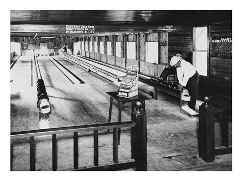 Framed Olentangy Park Bowling Alleys, Columbus, Ohio Print