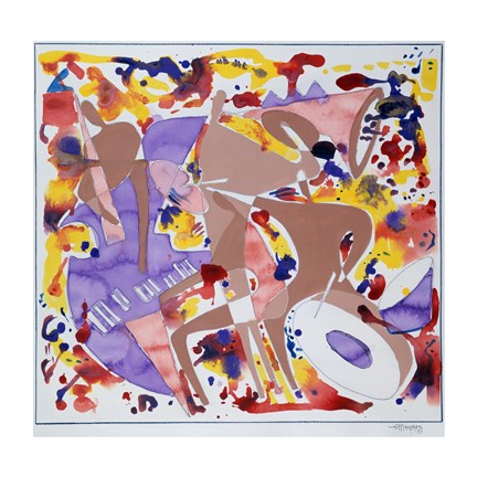 Framed Abstract Jazz Print