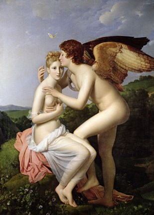 Framed Psyche Receiving the First Kiss of Cupid, 1798 Print