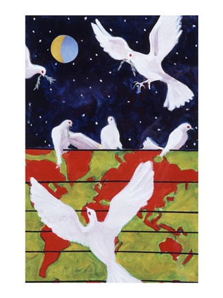 Framed Untitled (Birds at Night) Print