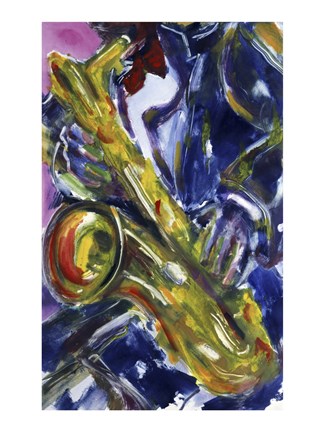 Framed Sax Essence Print