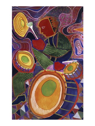 Framed Drummer B Print