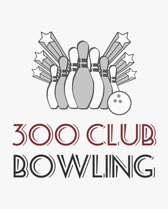 Framed 300 Club Bowling Print