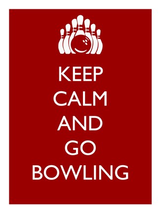 Framed Keep Calm and Go Bowling Print