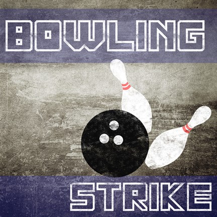 Framed Bowling Strike Print