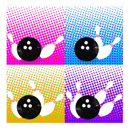 Framed Bowling Pop Print