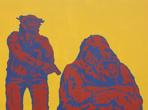 Framed Gorilla Holdup Print