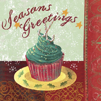 Framed Cupcake Holidays IV Print