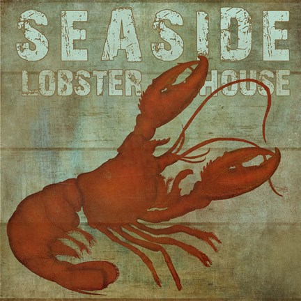 Framed Seaside Lobster Jouse Print