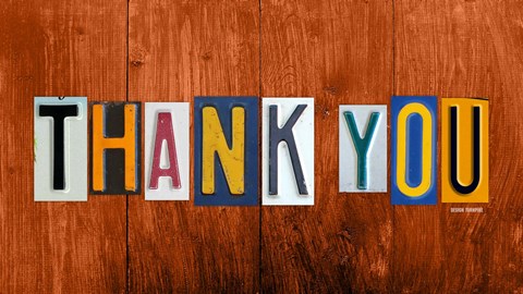 Framed Thank You Print