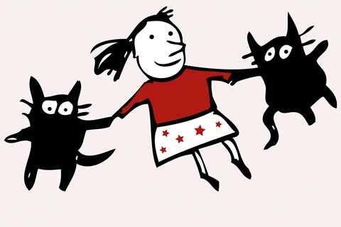 Framed Dancing Cats Print