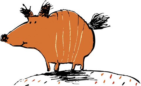 Framed Orange Dog Print