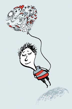 Framed Love Balloon Print