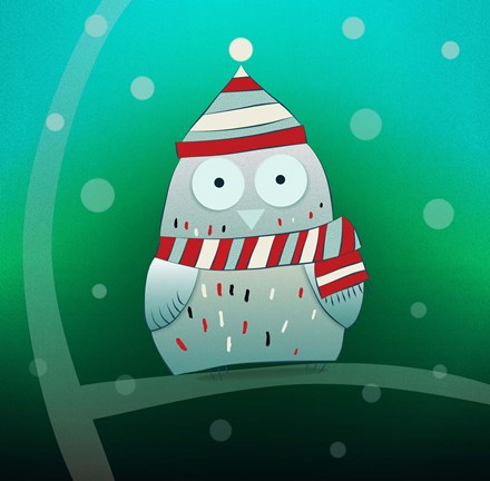 Framed Owl In Tree Print