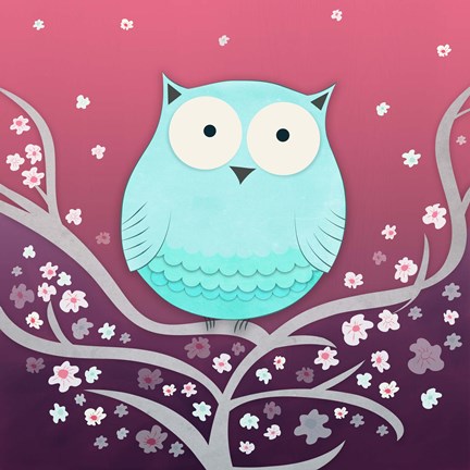 Framed Spring Owl Print