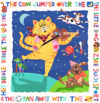 Framed Cow Jumped Over The Moon Print