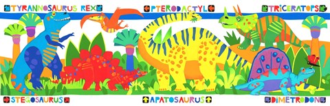 Framed Dinosaurs Print